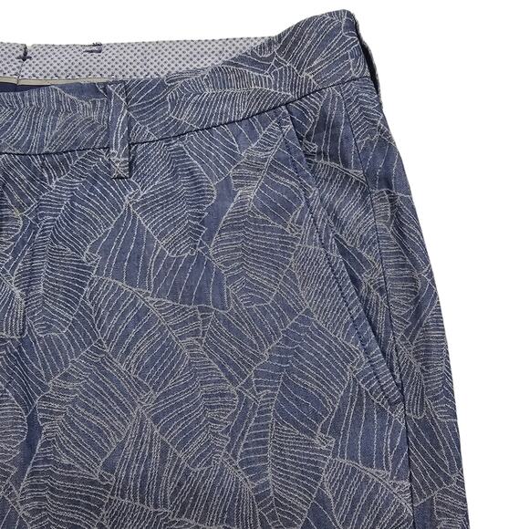 Bonobos Pants Mens Size 33 x 30 Slim Fit Blue Tropical Leaf Print Limited - Picture 4 of 16